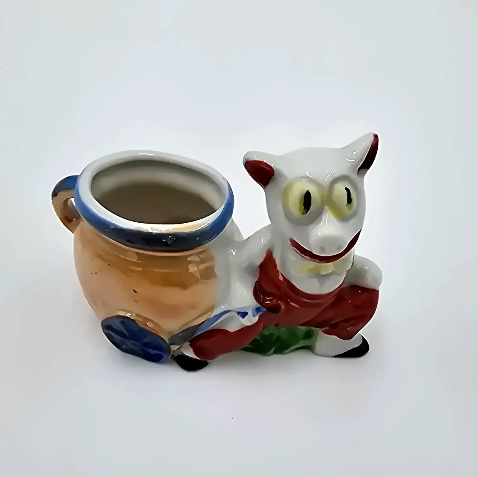 Vintage Made in Occupied Japan Novelty Donkey Planter Toothpick Holder Ceramic