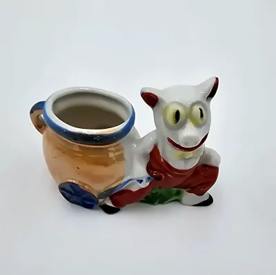 Vintage Made in Occupied Japan Novelty Donkey Planter Toothpick Holder Ceramic