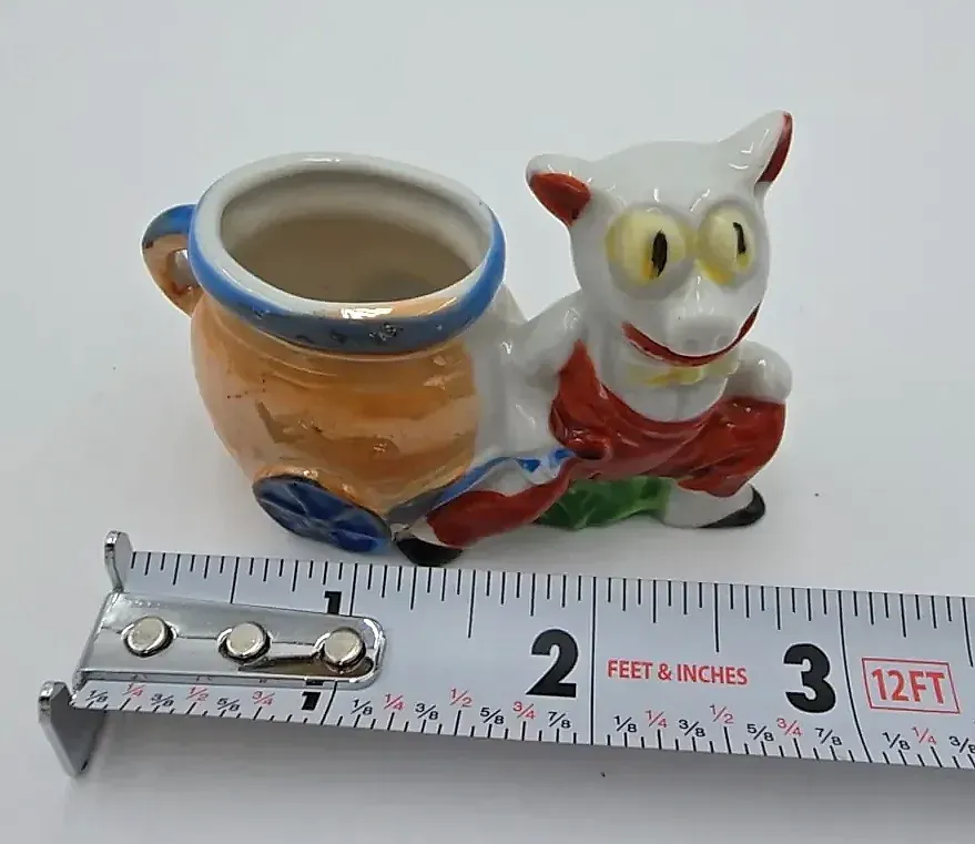 Vintage Made in Occupied Japan Novelty Donkey Planter Toothpick Holder Ceramic