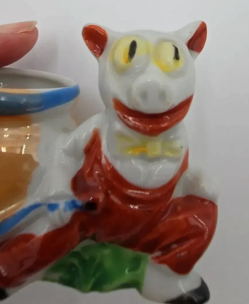 Vintage Made in Occupied Japan Novelty Donkey Planter Toothpick Holder Ceramic