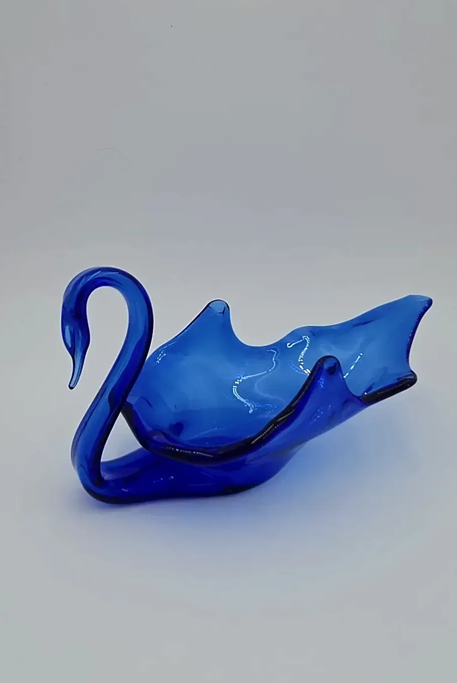 Glass blue swan
