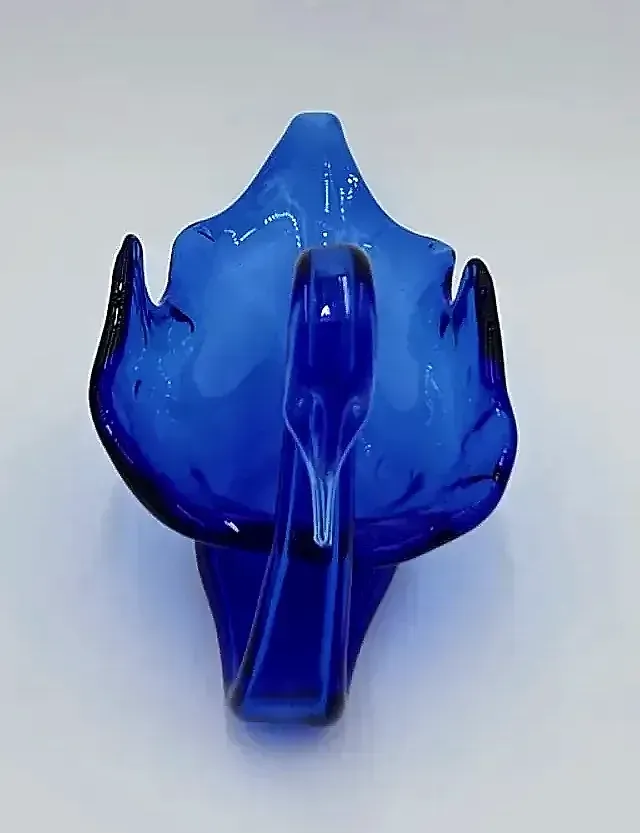 Glass blue swan