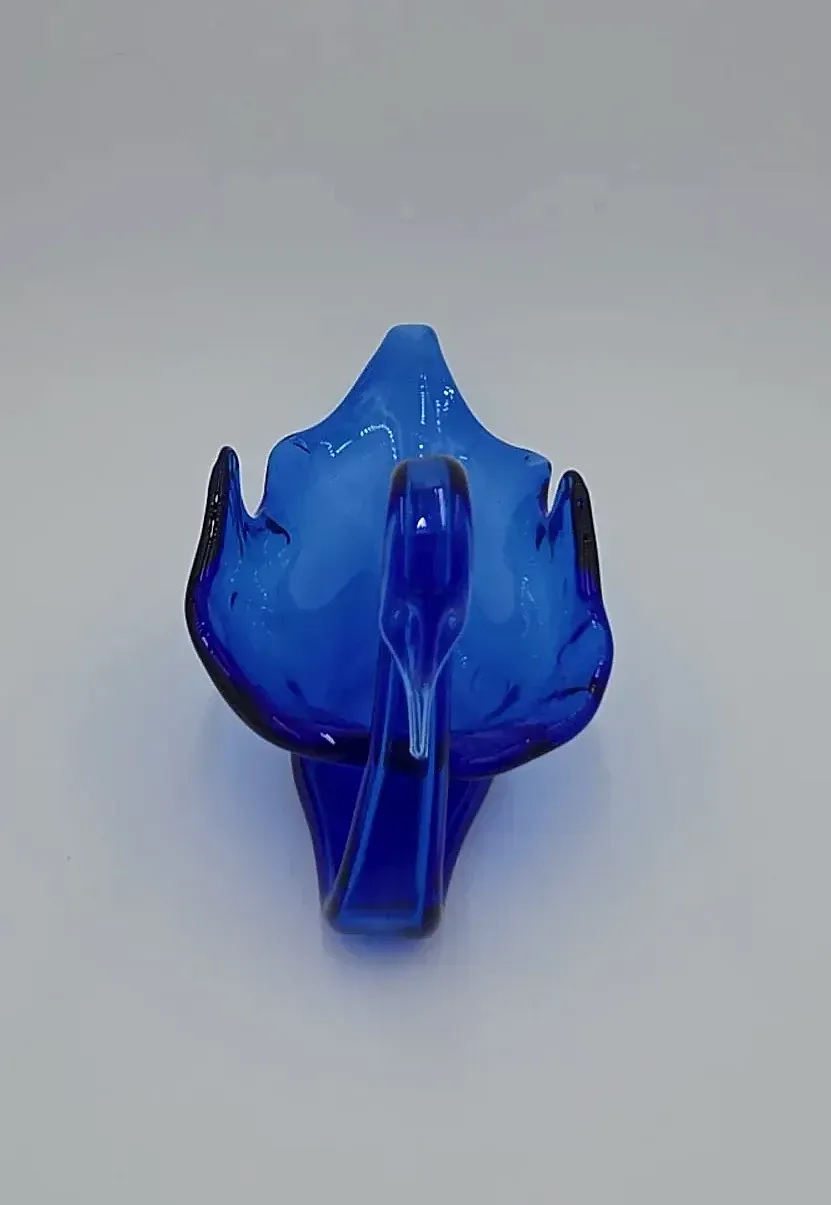 Glass blue swan