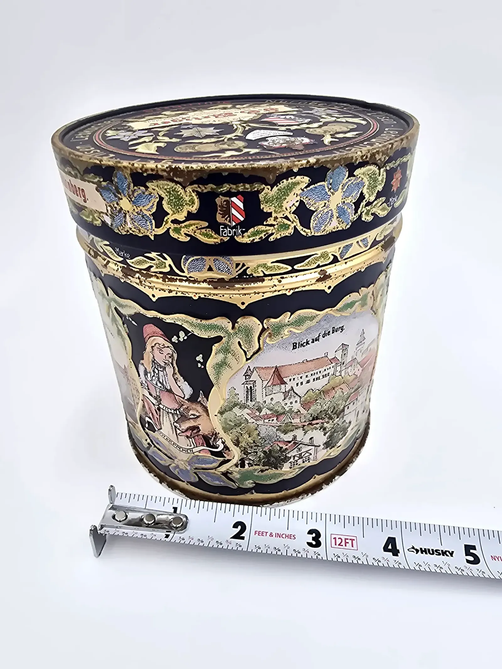 Vintage S.G. Metzger Nurnberg Germany Elisen Lebkuchen Fairy Tale Tin 1991