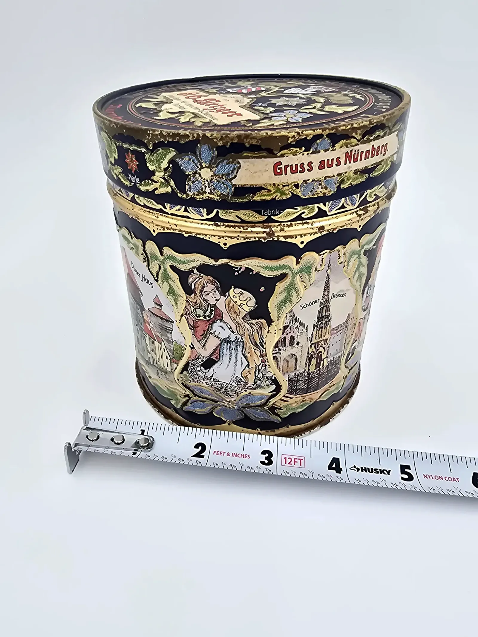 Vintage S.G. Metzger Nurnberg Germany Elisen Lebkuchen Fairy Tale Tin 1991