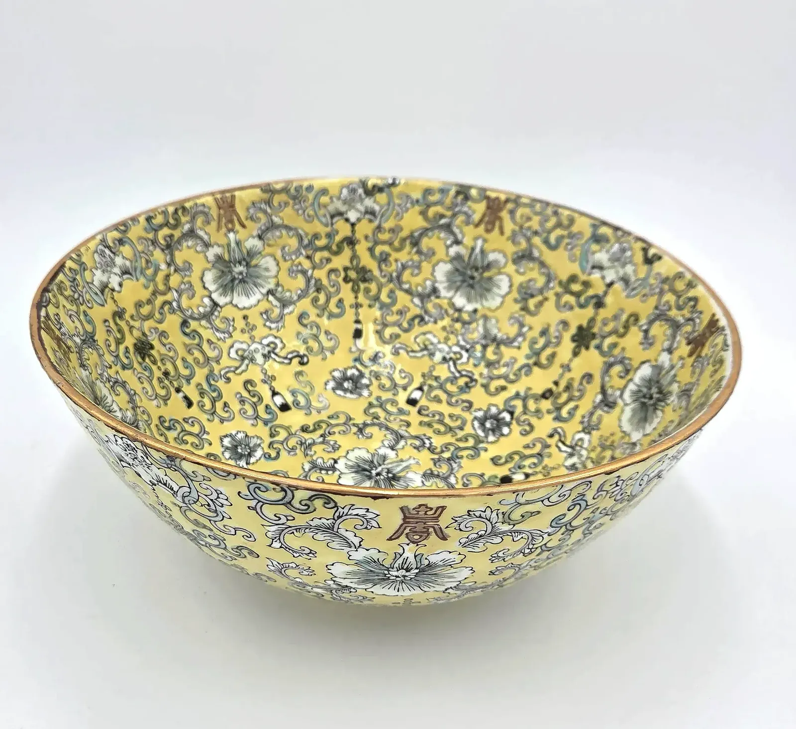 Vintage ACF Decorated Hong Kong Porcelain Bowl – Hand Decorated Floral Design