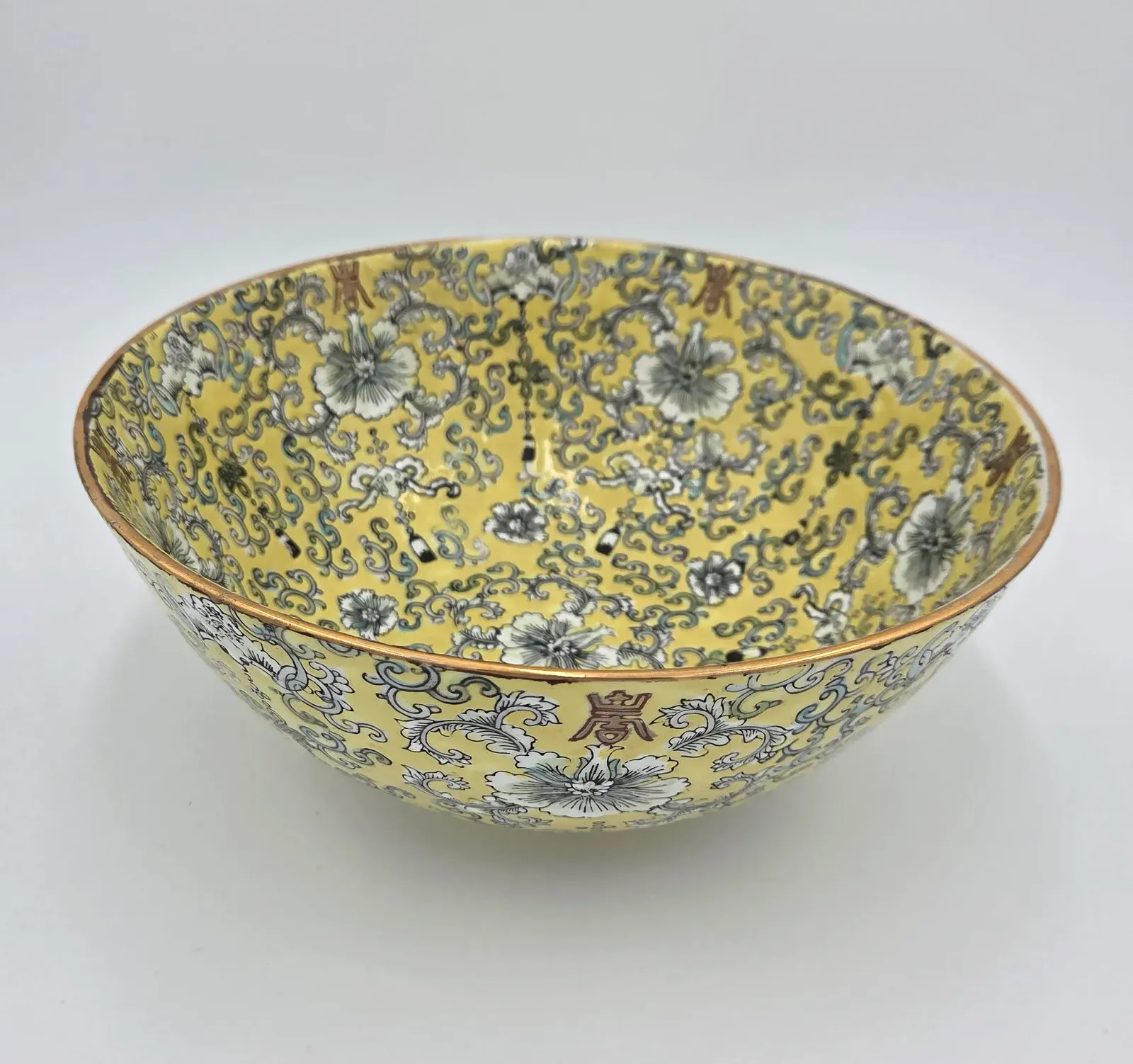 Vintage ACF Decorated Hong Kong Porcelain Bowl – Hand Decorated Floral Design