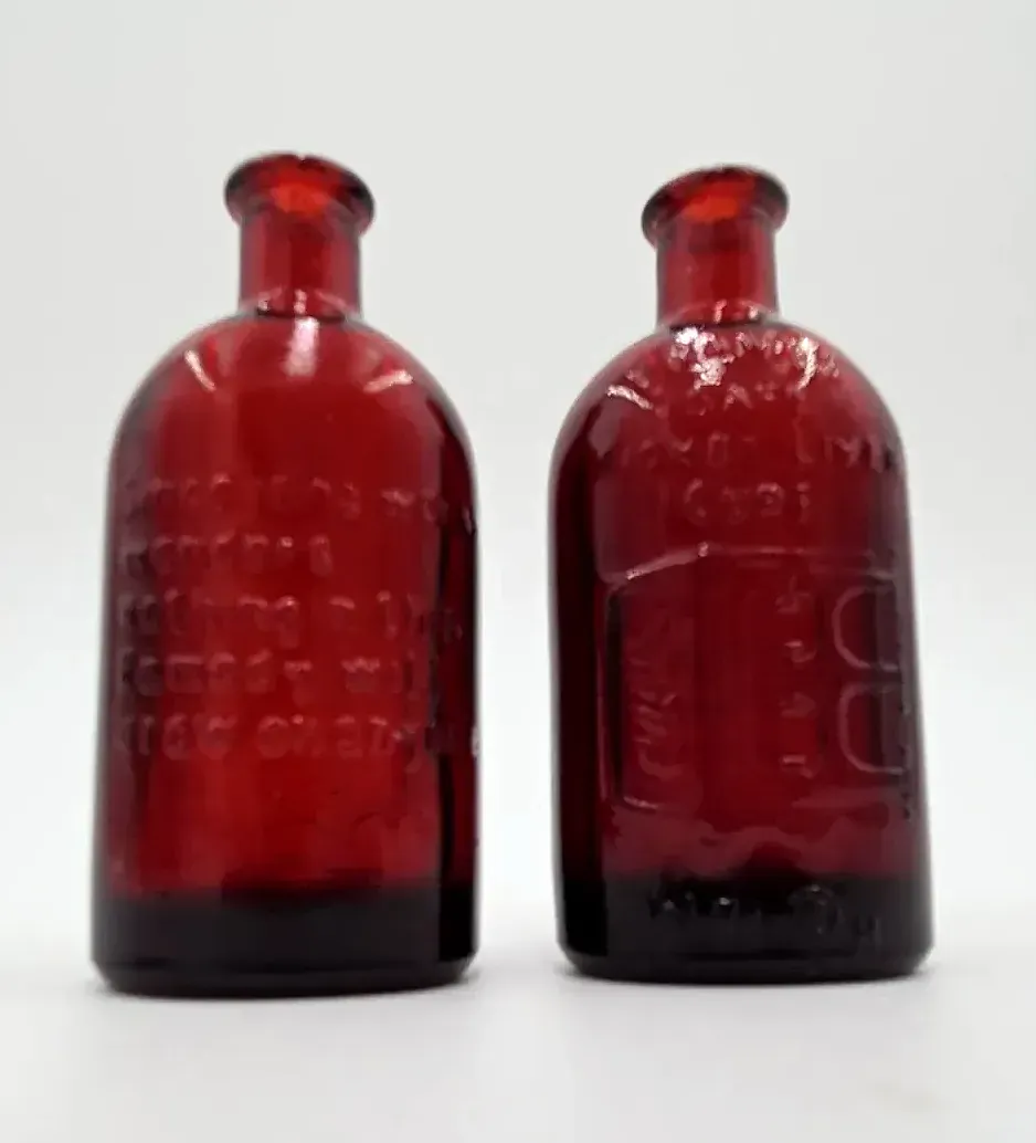 Lot of 8 Vintage Wheaton Miniature Glass Bottles