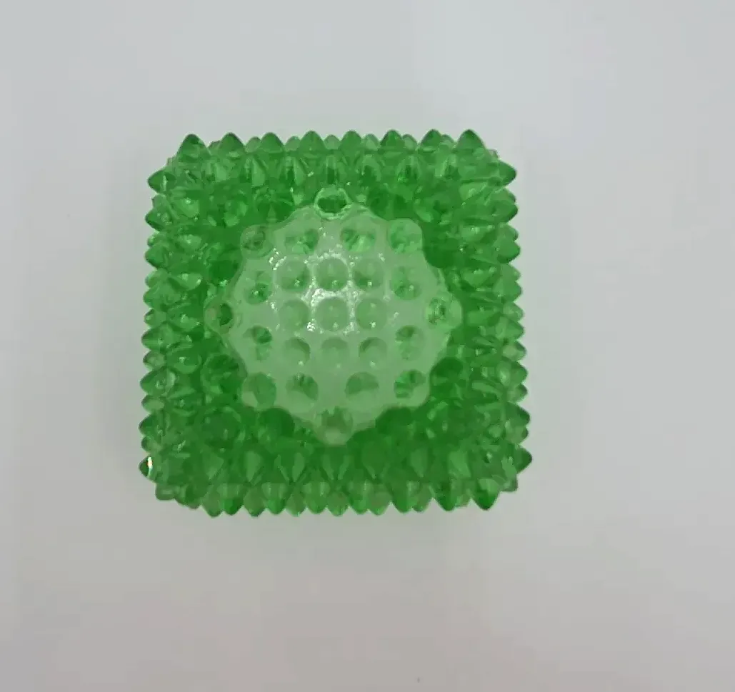 Vintage Green Hobnail Glass Square Tealight Candle Holder Votive
