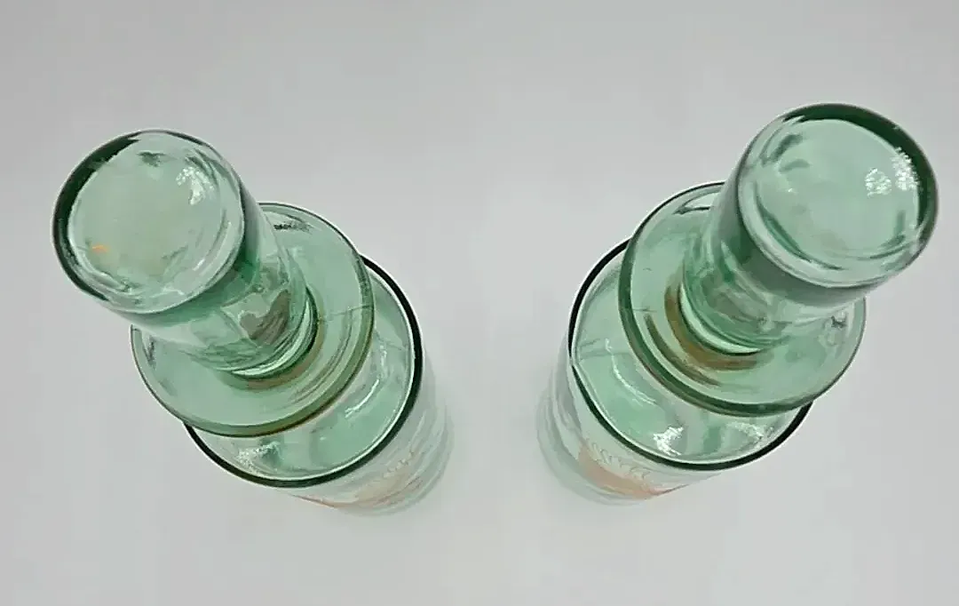 VTG 1964 Old Fitzgerald Prime Wildlife Decanters American Bald Eagle Green Glass — detail