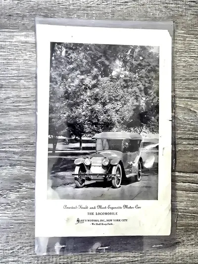 Vintage Locomobile Automobile Advertising Print Rare's Motors New York c.1920s