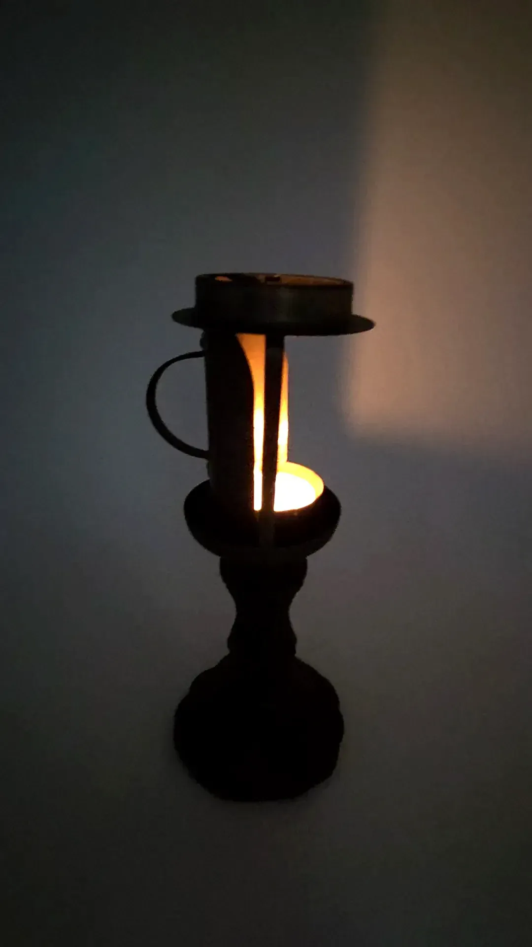 Tiffany Style Dragonfly Stained Glass Accent Lamp Tea Light Candle Holder Decor
